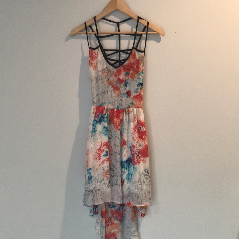 Strappy print dress